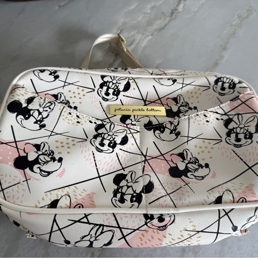 Petunia Pickle Bottom Pink and Cream Kids Bag